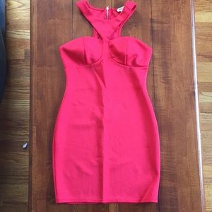 Red cocktail dress